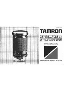 Tamron 35-135/3.5-4.2 manual. Camera Instructions.